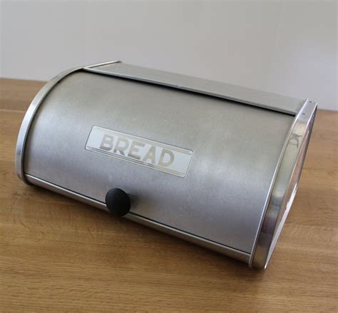 vintage metal roll top bread box|old school bread box.